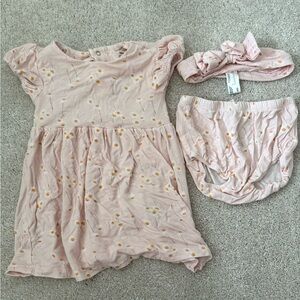 Pink Floral Kids Dress Set